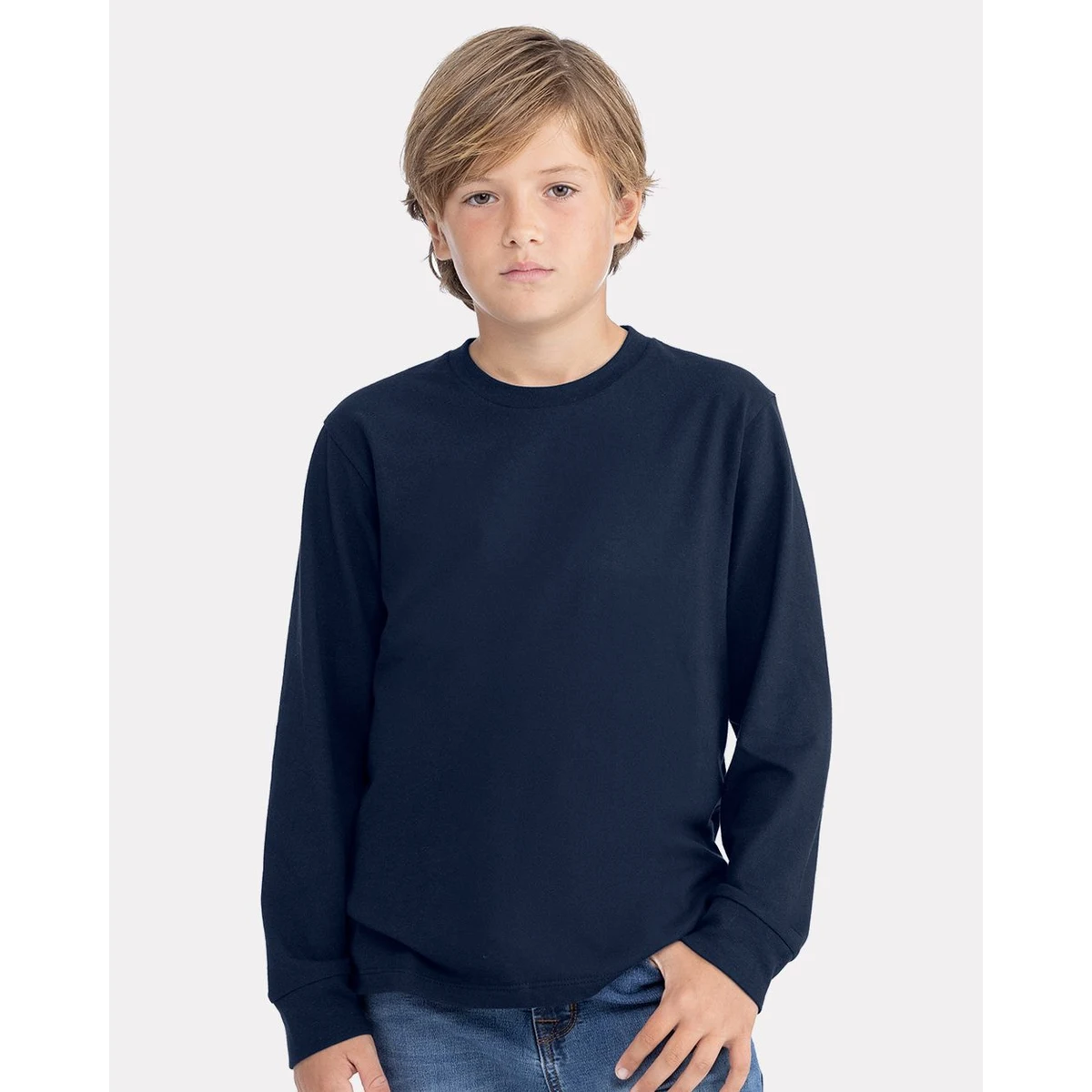 Youth Cotton Long Sleeve Tee - 3311 1