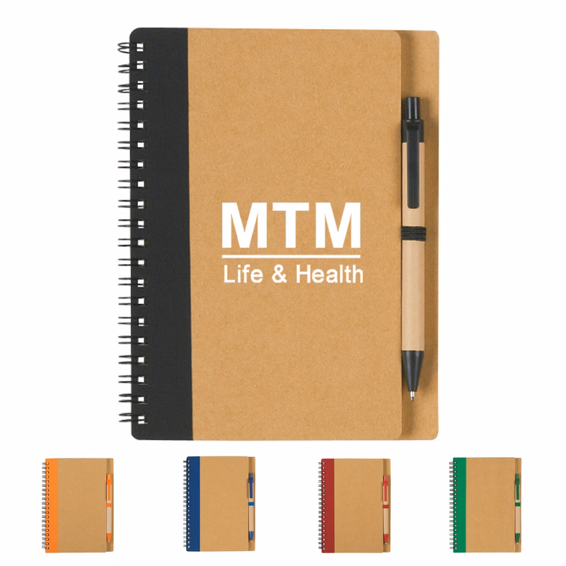 70-Page Kraft Paper Notebook with Pen