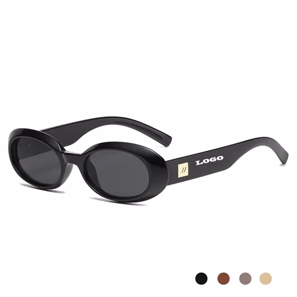 Custom Metal Retro Oval Sunglasses Classic Frame — Fashion-Forward Brand UV Protection