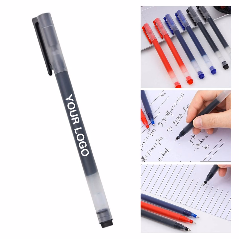Transparent Plastic Ink Pen with Refillable Core