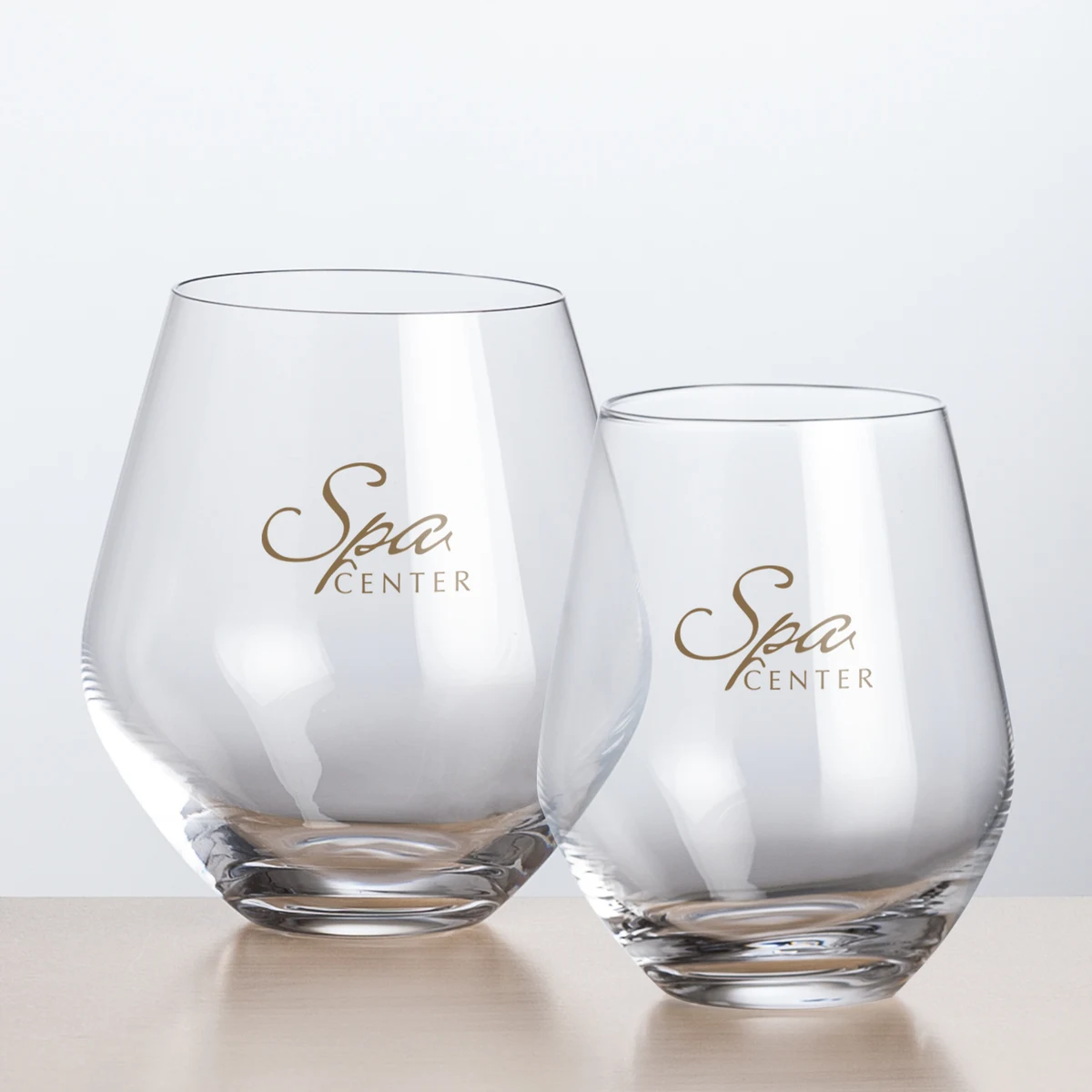 Reina Stemless Wine - Imprinted, custom glassware with logo imprint 1