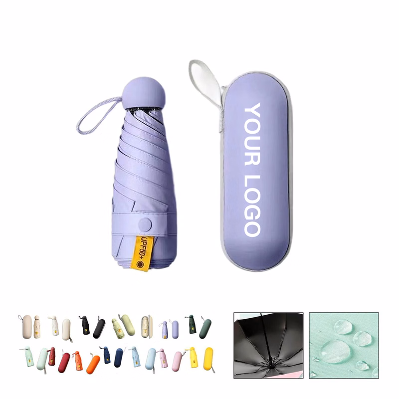 Pongee Fabric Folding Umbrella with Strong Frame