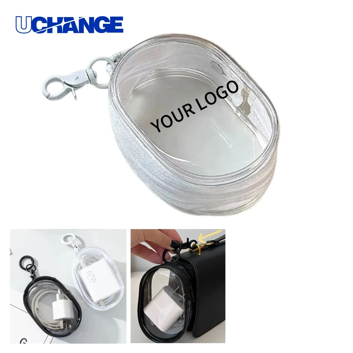 PVC Headphone Carry Pouch with Clear Lid 1
