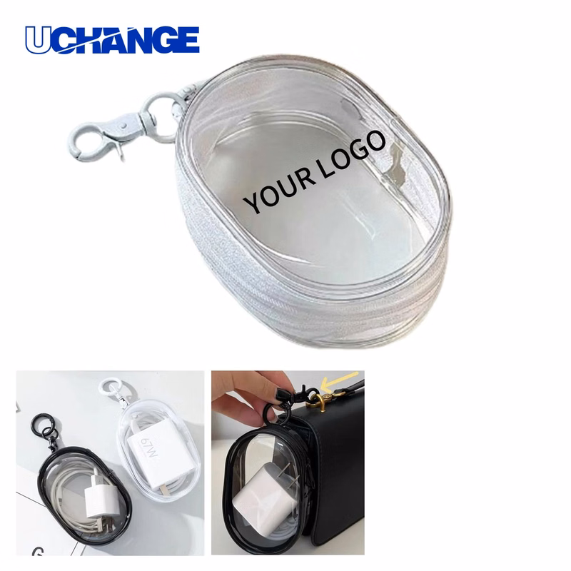 PVC Headphone Carry Pouch with Clear Lid