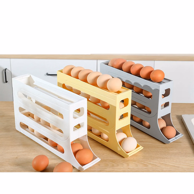 4-Layer Rolling Egg Rack