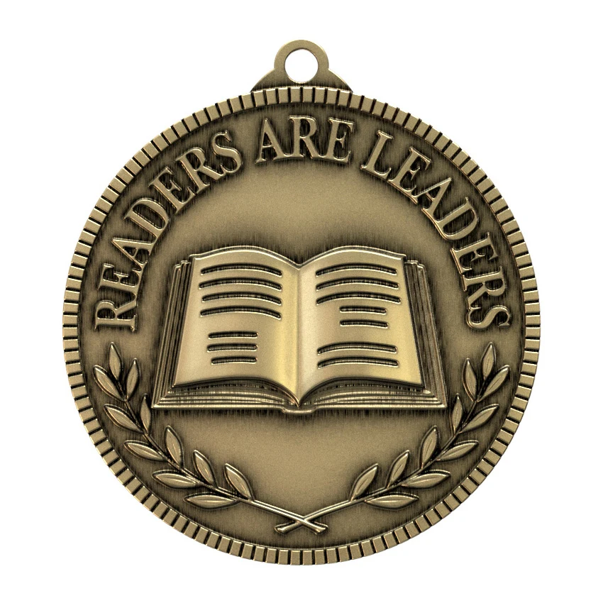 Antique Gold Readers are Leaders Classic Legacy Medallion (2") 1