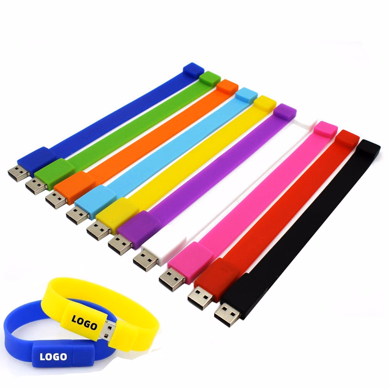 4GB Custom Silicone USB Flash Drive Wristband Bracelet