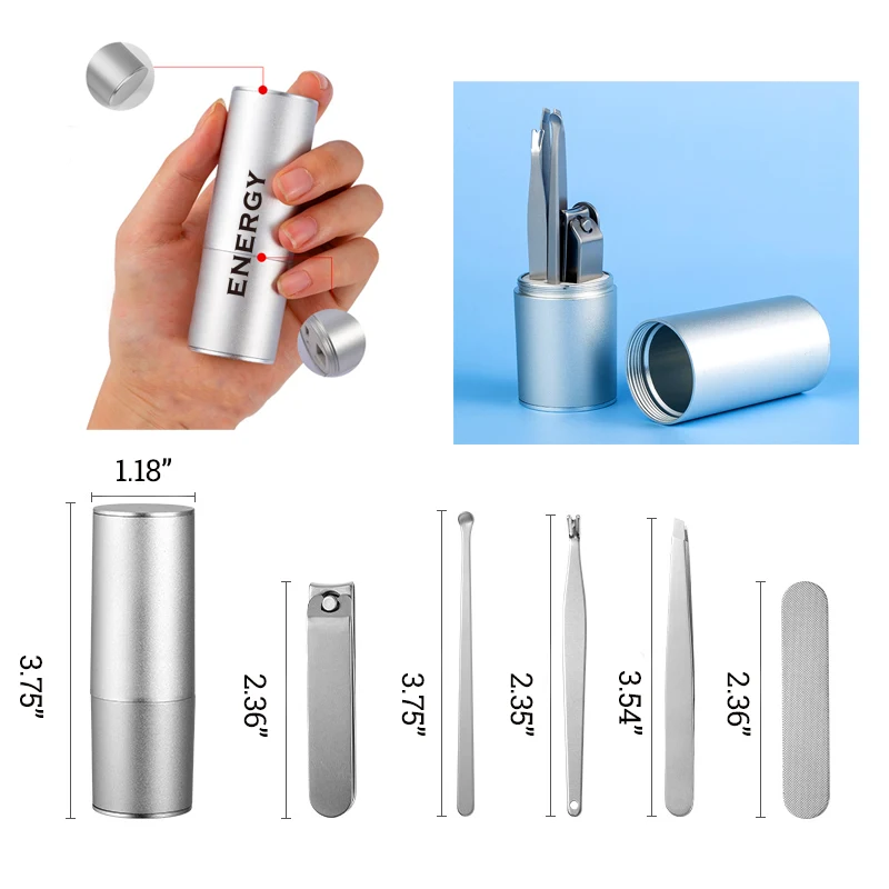 Manicure Kit with stainless steel bottle 1