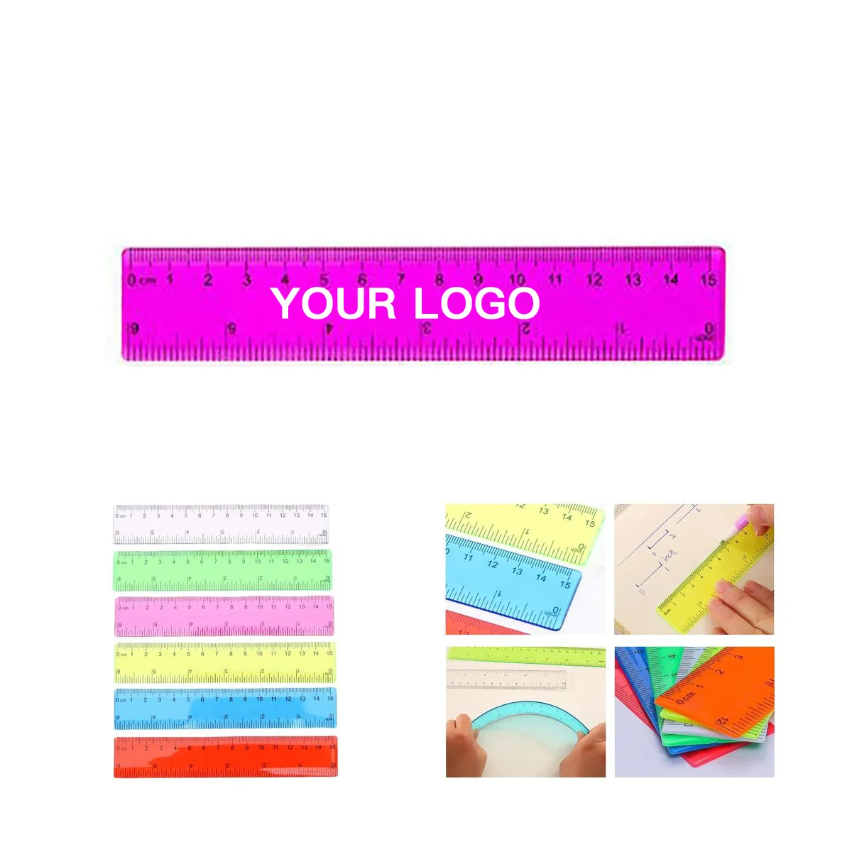 Flexible Plastic Transparent Ruler 6 Inch 1