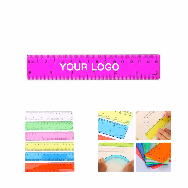 Flexible Plastic Transparent Ruler 6 Inch