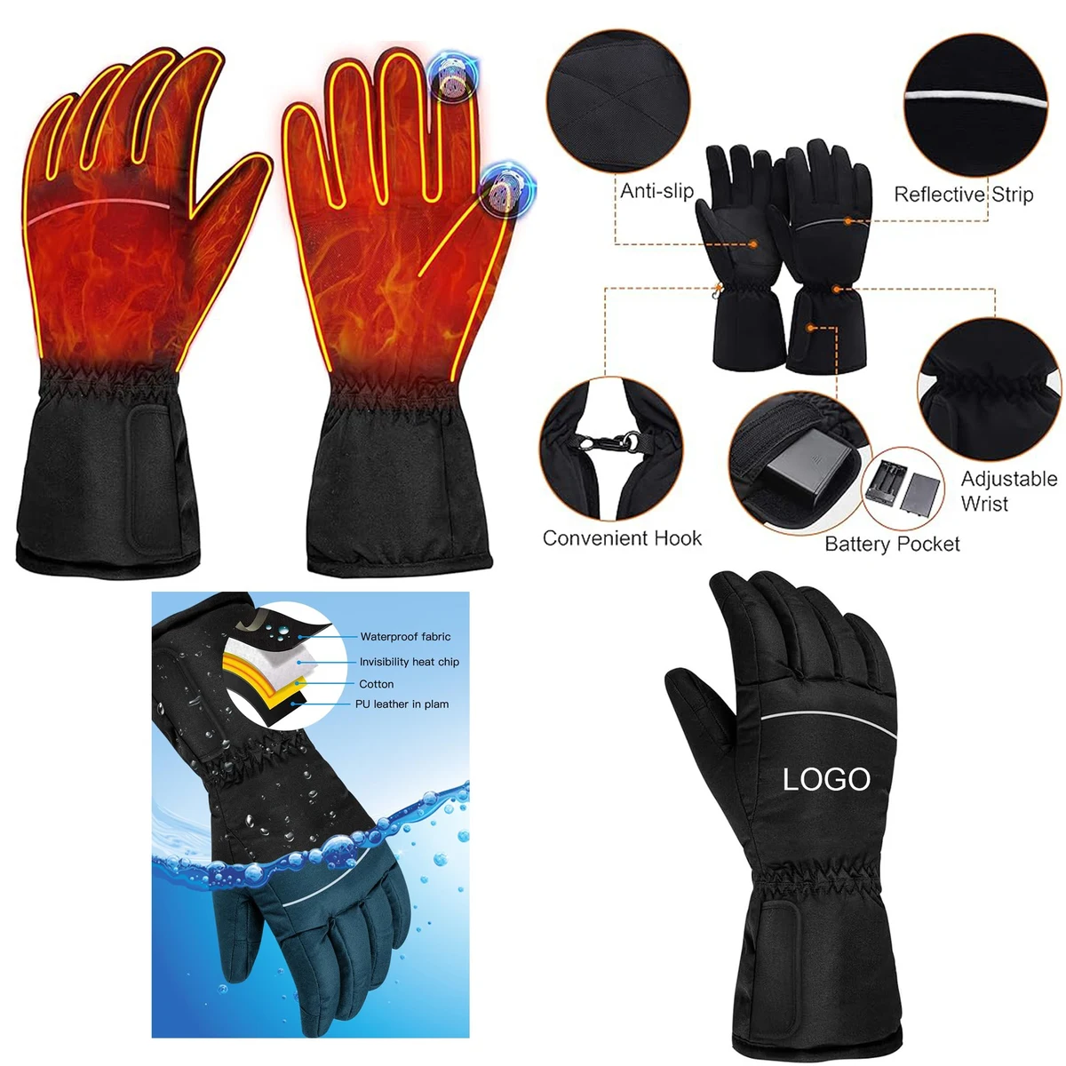 Electric Touchscreen Heated Gloves 1