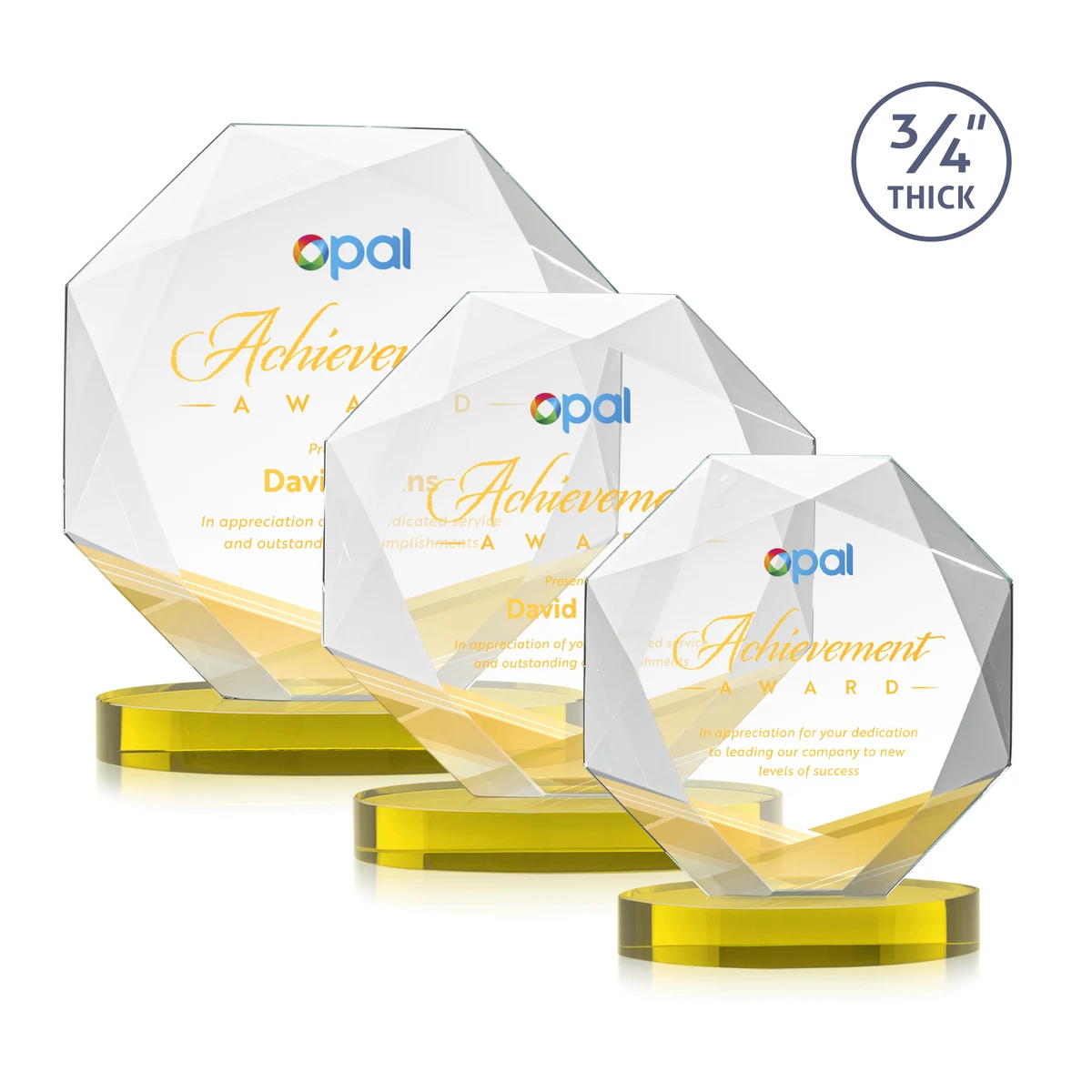Bradford VividPrint™ Award on Alberton Base - Gold 1