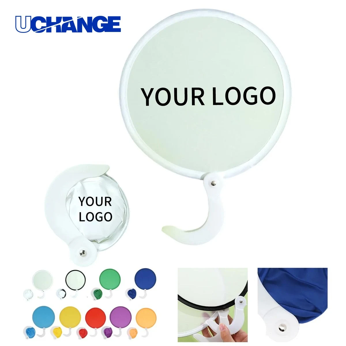 7.8 Inch Polyester Folding Fan for Daily Use 1