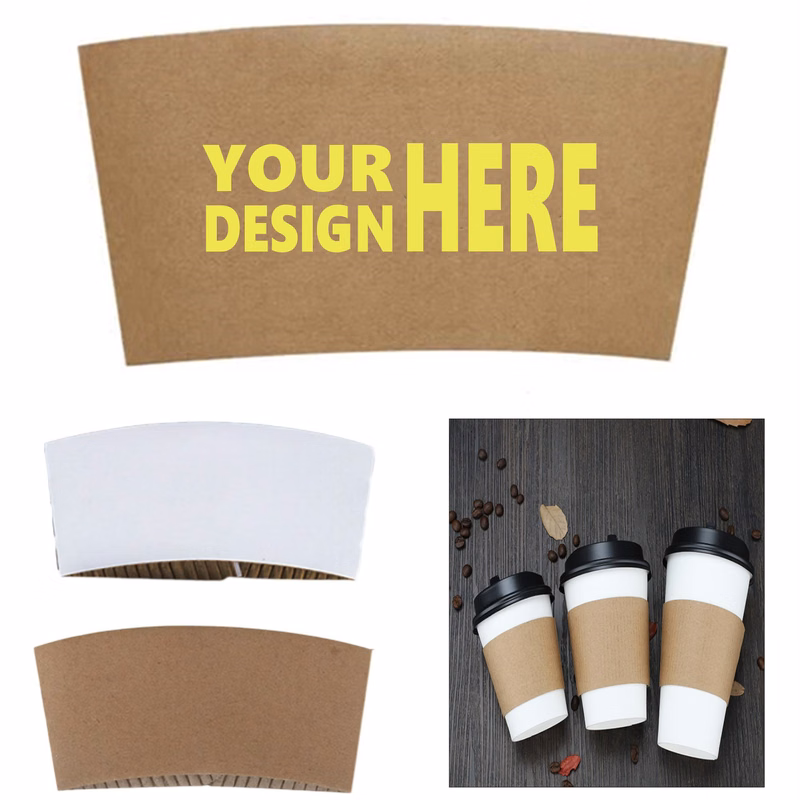 Double-Layer Coffee Cup Sleeves Made of Corrugated Paper