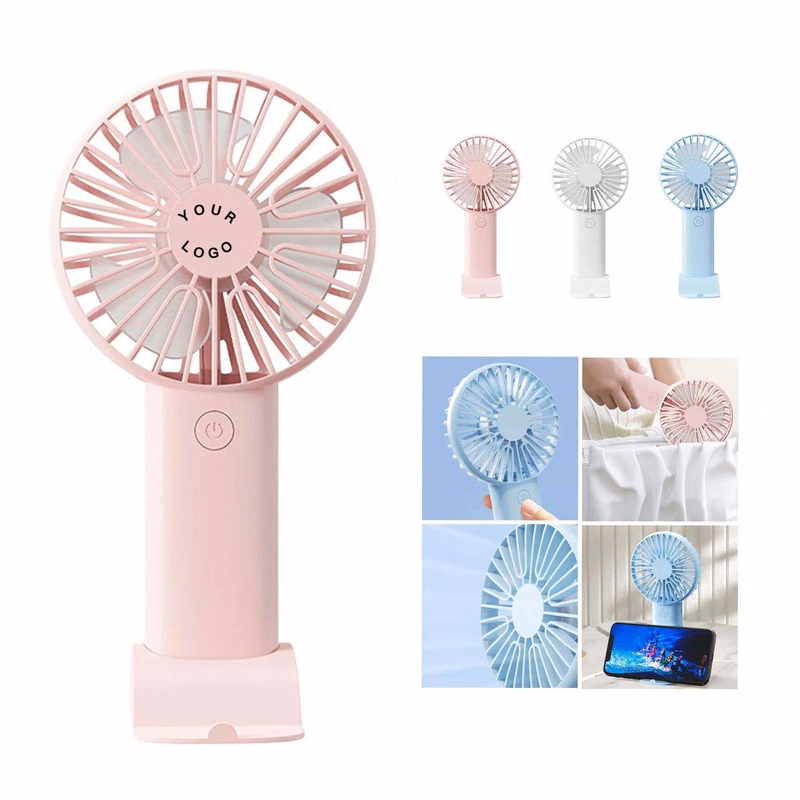 Rechargeable Fan with Phone Stand Base Compact Size