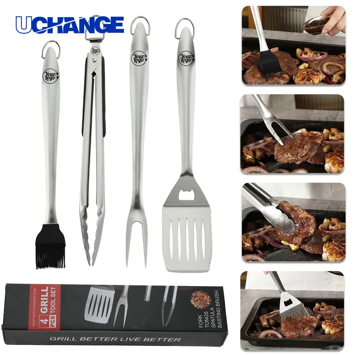 4pc Barbecue Accessory Set for Grilling 1