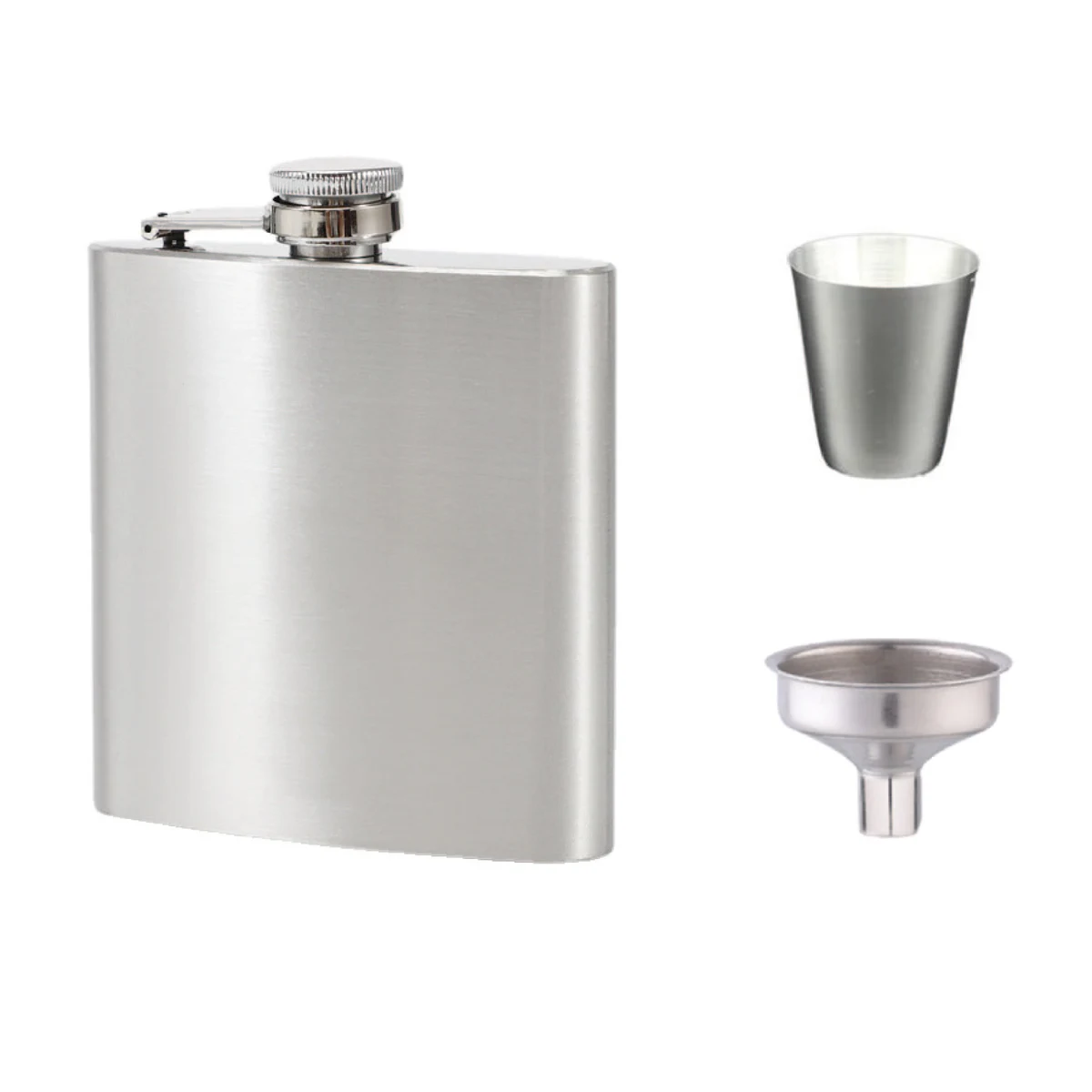 Stainless Steel 7 Oz. Hip Flask Set 1