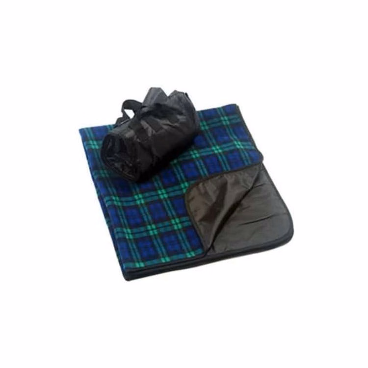 "50x60" Fleece/Nylon Picnic Blanket - Blackwatch Plaid