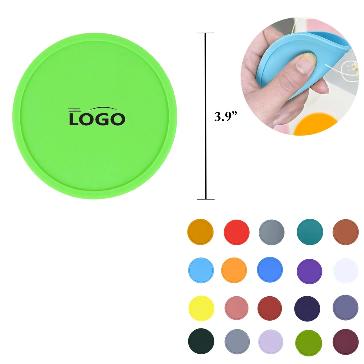 MOQ50 Silicone Food Grade Heat Insulation Coaster Mats 1