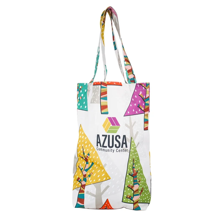 Large Tall Gusset Tote (18"H x 16"W x 6"D), custom tote bag with logo imprint 1