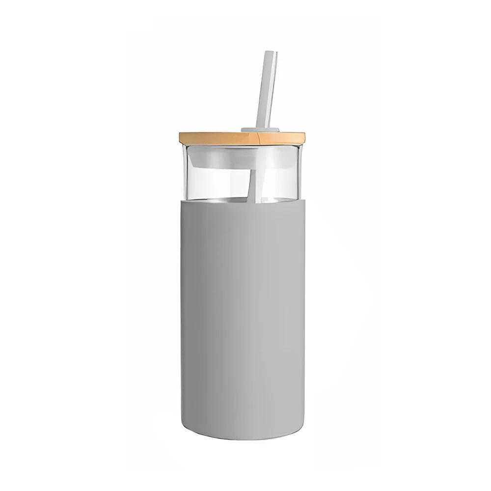 SleekSip Bamboo Lid Glass Tumbler 1