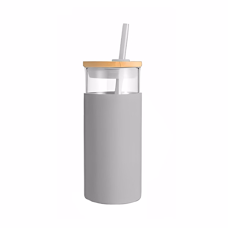 SleekSip Bamboo Lid Glass Tumbler