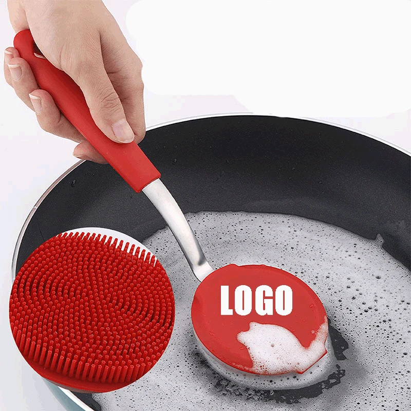 Dish Brush with Handle/Kitchen Dish Scrubber Soft Dishwashing Brush 1