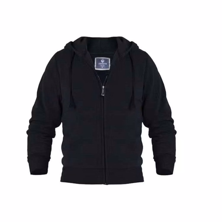 Men's Fleece Full Zip Hoodies - Size Small Black