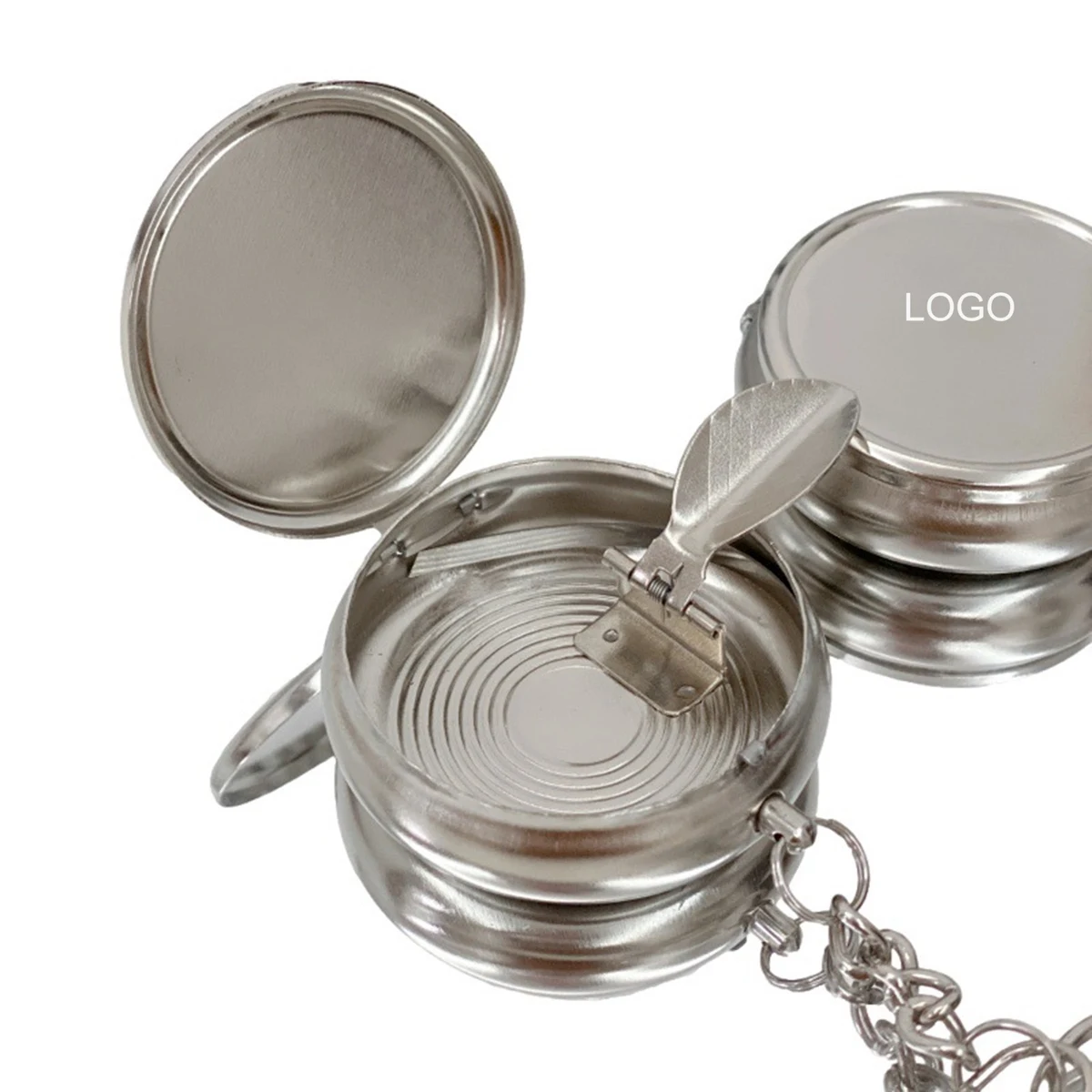Creative Mini Metal Ashtray Keychain 1