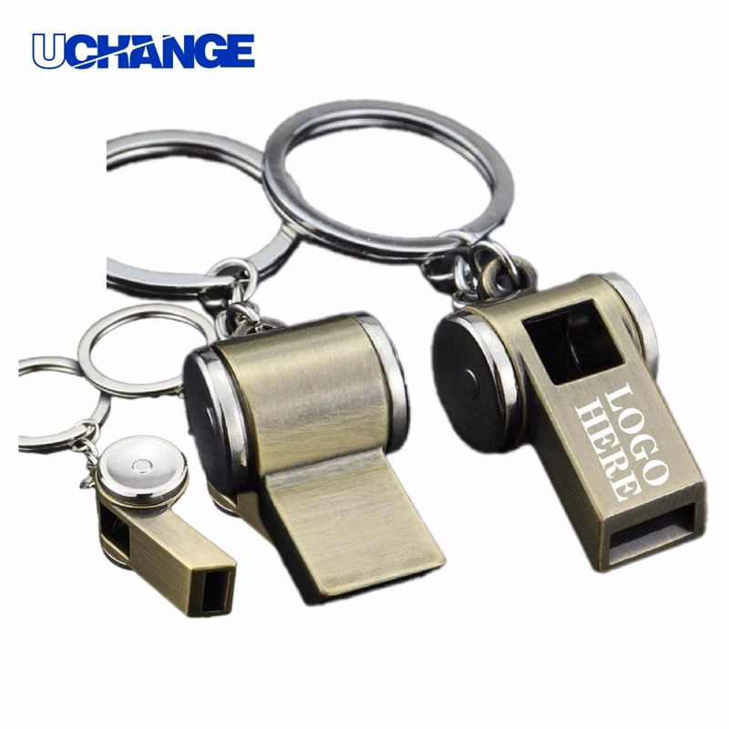 Metal Sound Whistle Keychain
