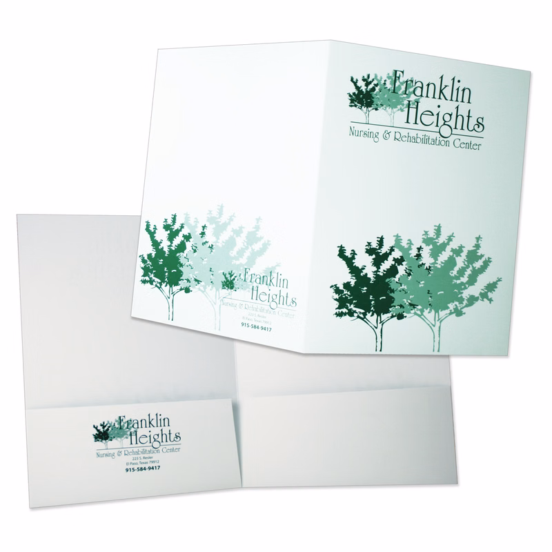 Quick Ship Economy One PMS Color Printed Folders