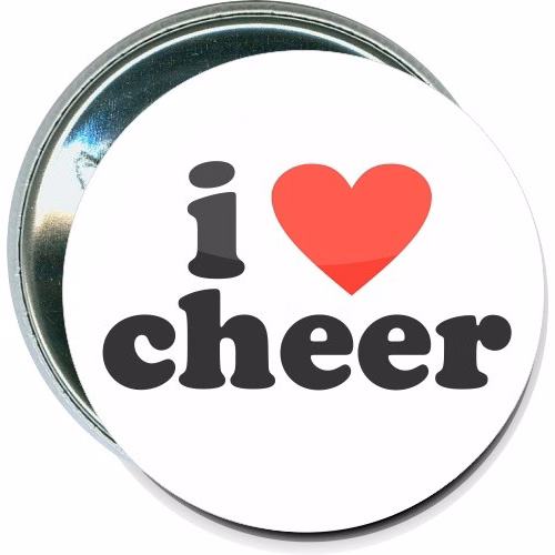 I love cheer, Cheerleading Button