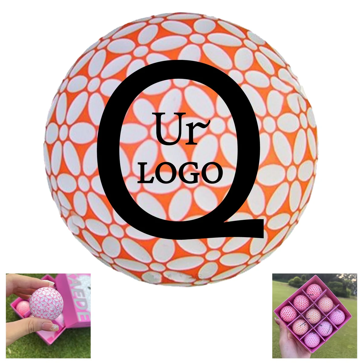 Exquisite Lovely Pink Packaged Golf Balls Diameter 1.67 In 1