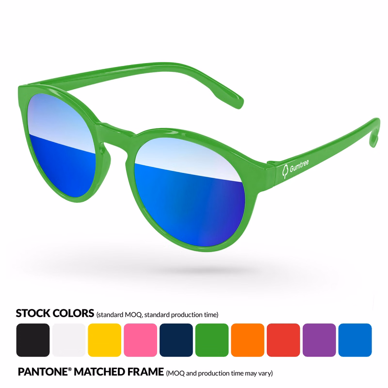 Vicky Mirror Sunglasses w/ 1 Color Temple Imprint