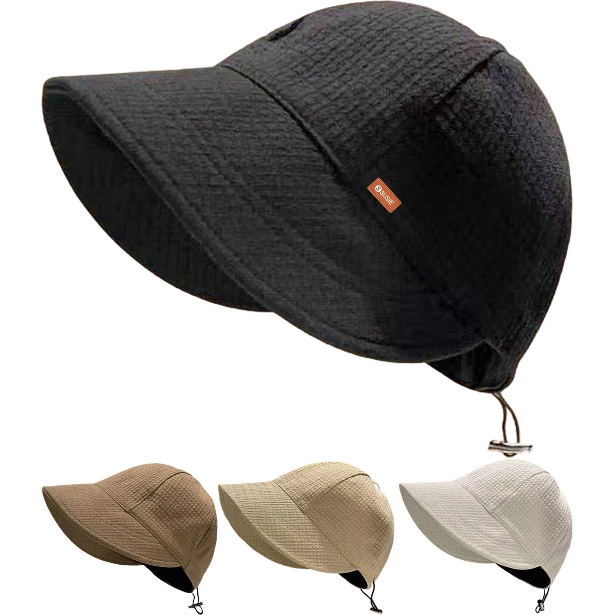 Adjustable Waffle Knit Sun Protection Fisherman Hat 1