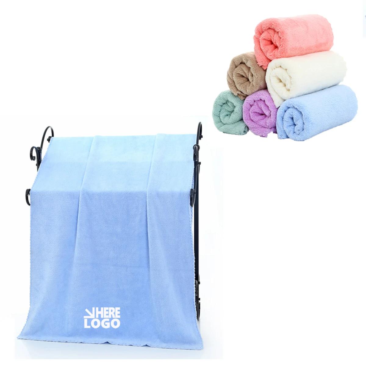 Coral Velvet Bath Towel 1
