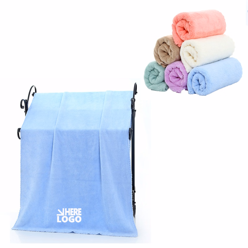 Coral Velvet Bath Towel