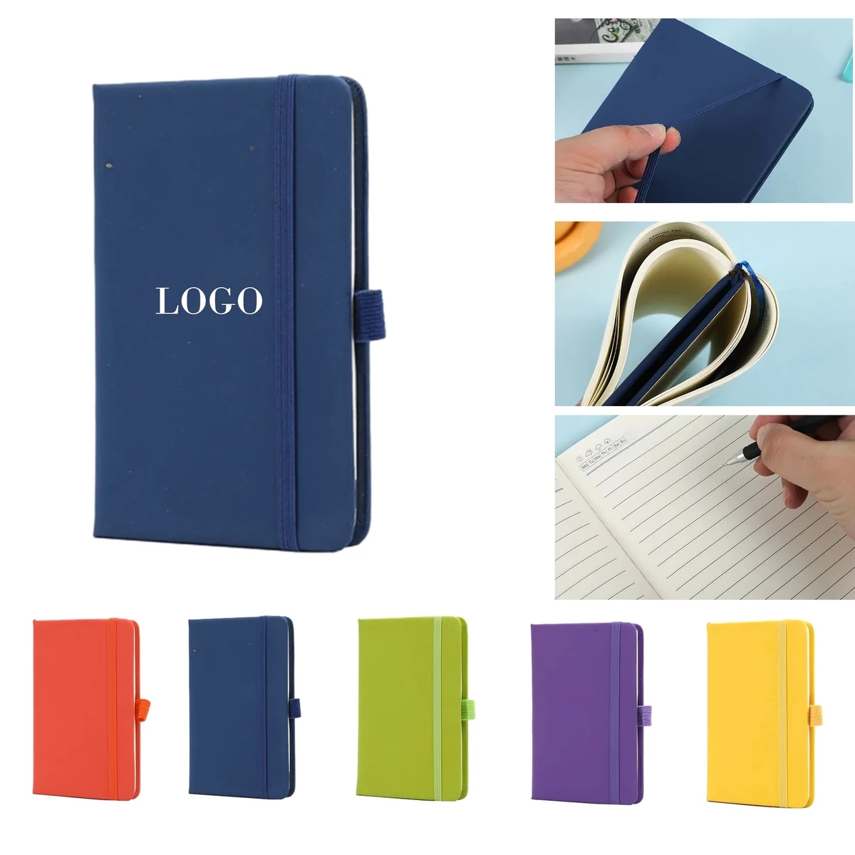 A6 Notebook PU Belt Pen Socket 1