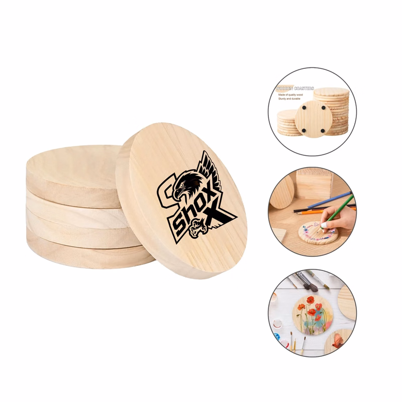 MOQ 20 Wooden Round Coasters