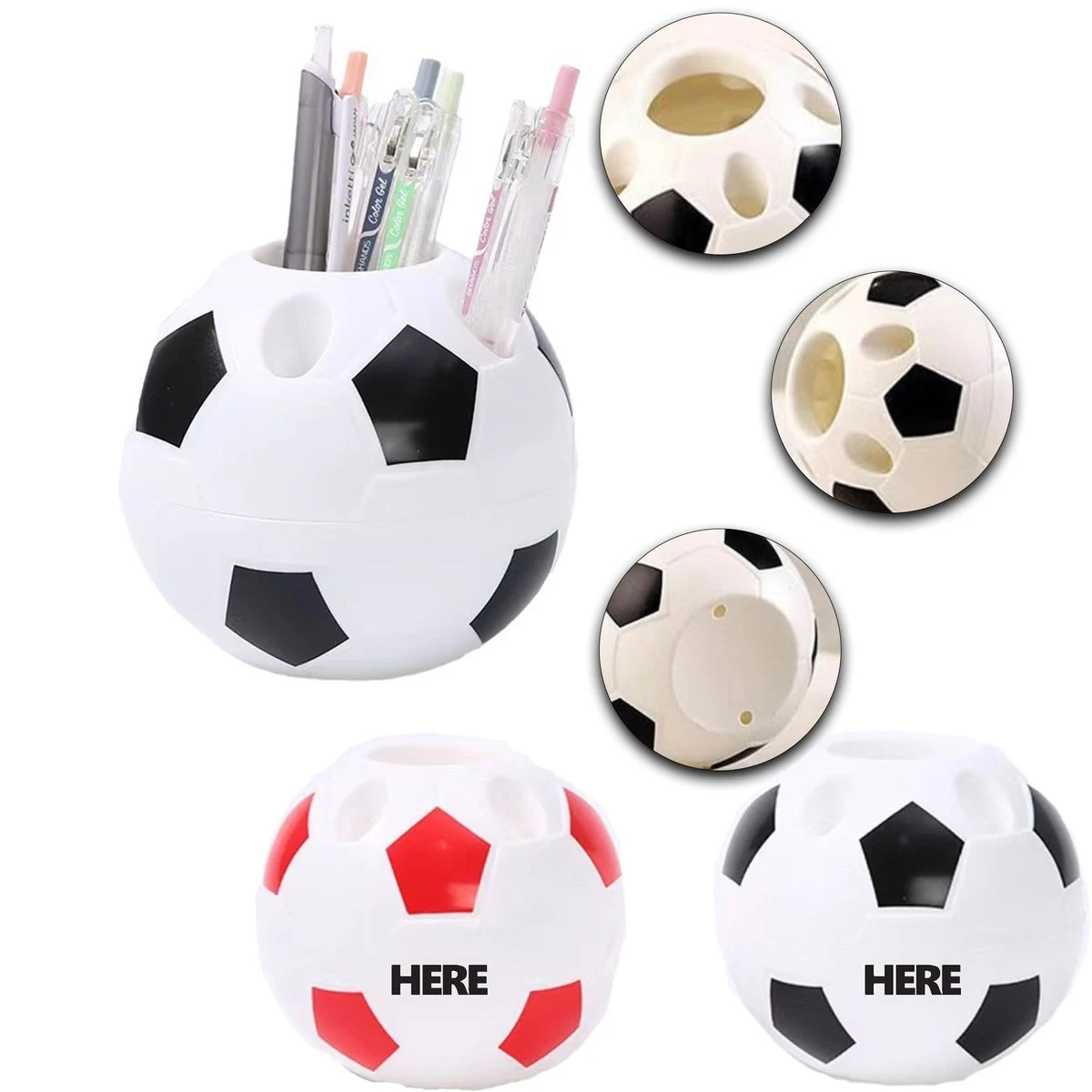 Creative Hollow Multi-Compartment Football Pen Holder 1