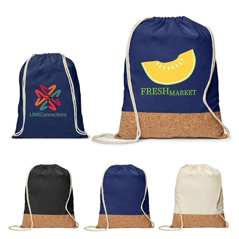 5 oz. Cotton/Cork Drawstring Backpack 1