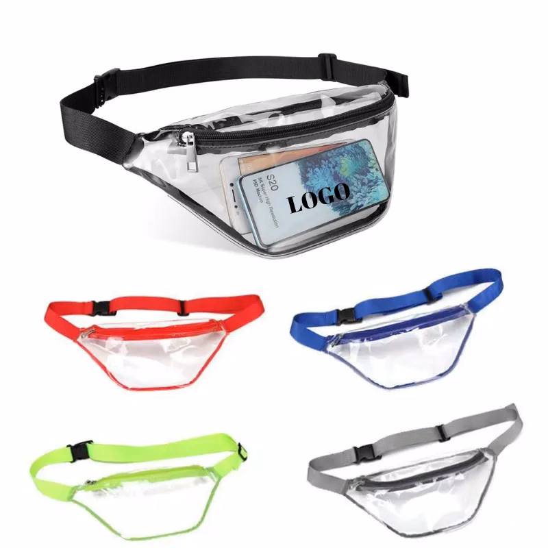 Transparent PVC Waist Bag with Adjustable Strap