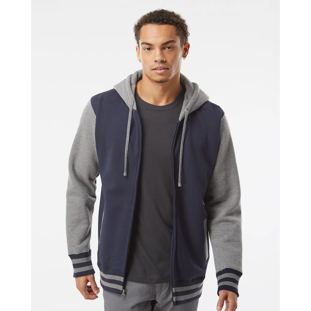 Unisex Heavyweight Varsity Full-Zip Hooded Sweatshirt - IND45UVZ 1