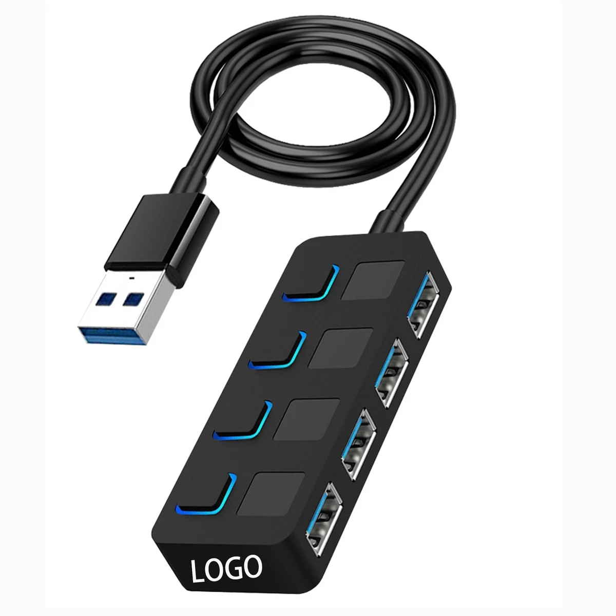 4-Port USB 3.0 Hub with Individual LED Power Switch 1