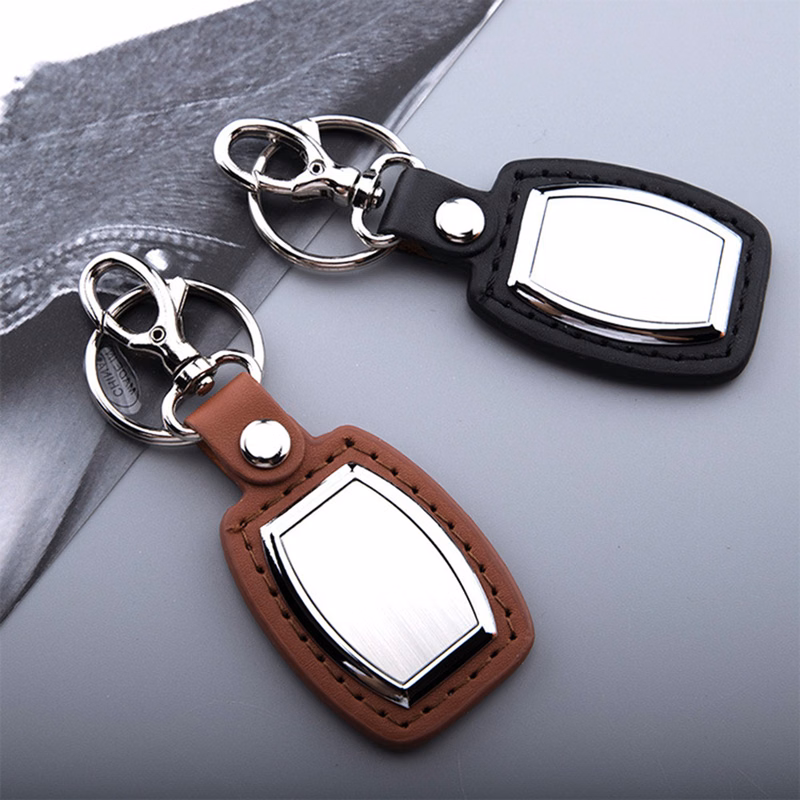 Creative Business Leather Car Keychain