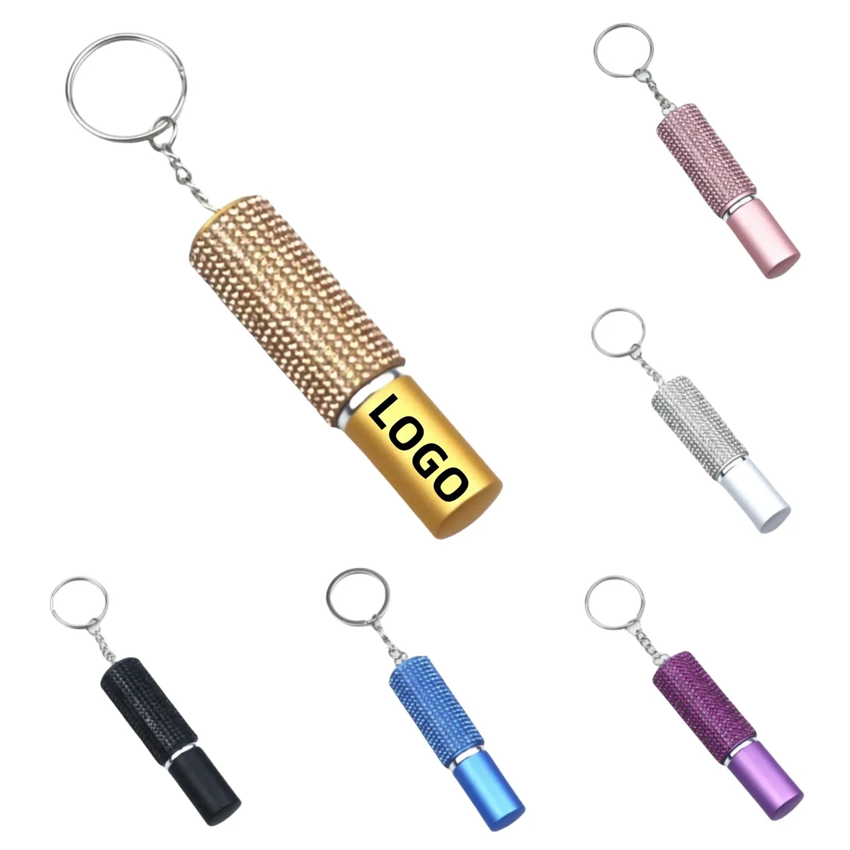 Diamond Accented Portable Perfume Spray Bottle 1