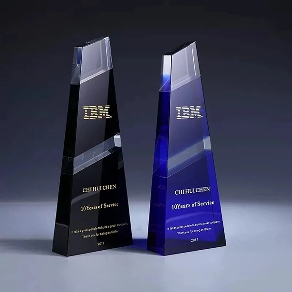 Black clear peak tower crystal award 1
