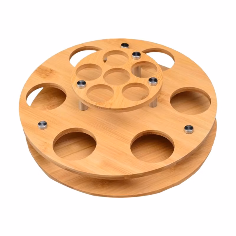 Wood Glasses Cup Serving Tray / Kitchen Storage Rack