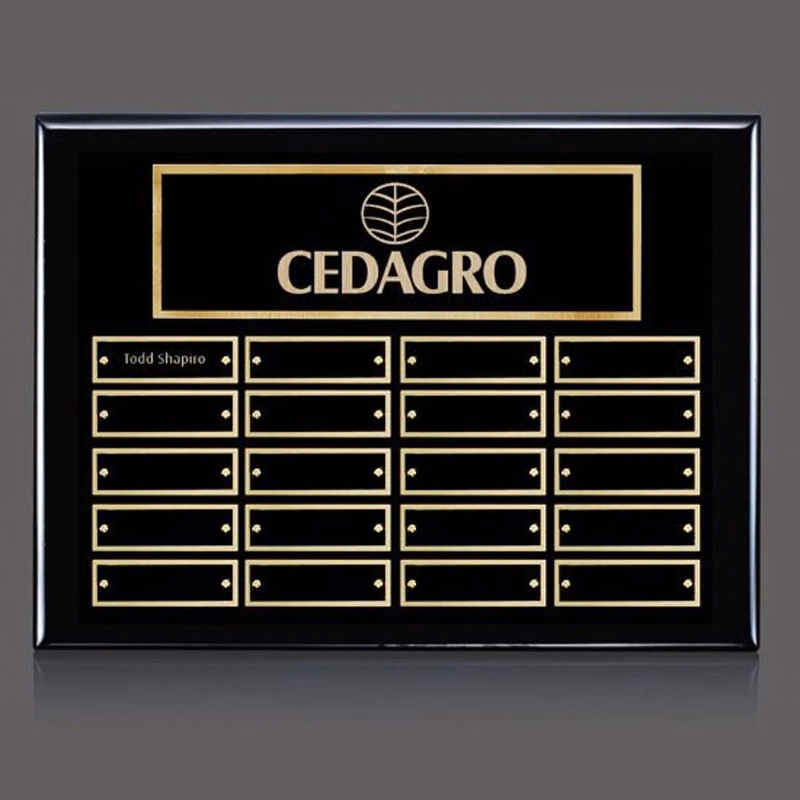Oakleigh Horiz Pert/Plaque - Black/Gold