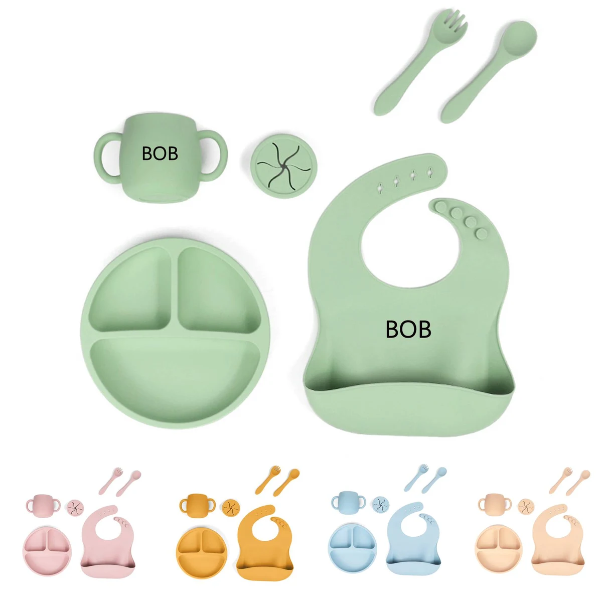 Silicone Baby Bib Set 1